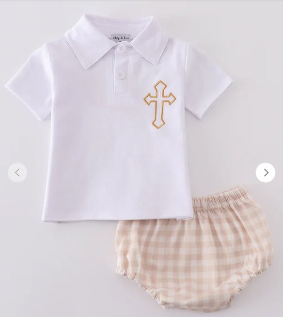 Boy's Christian Bloomer Set