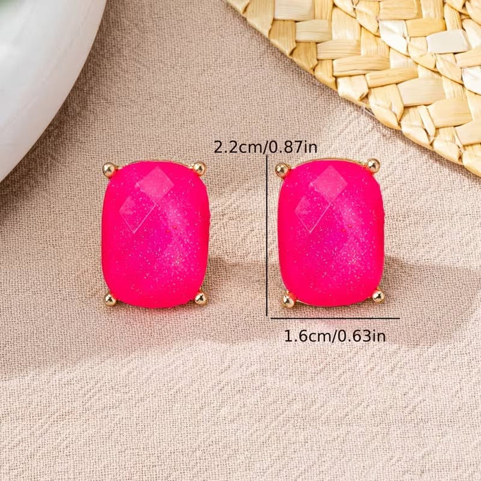 Bright Pink Earring Studs