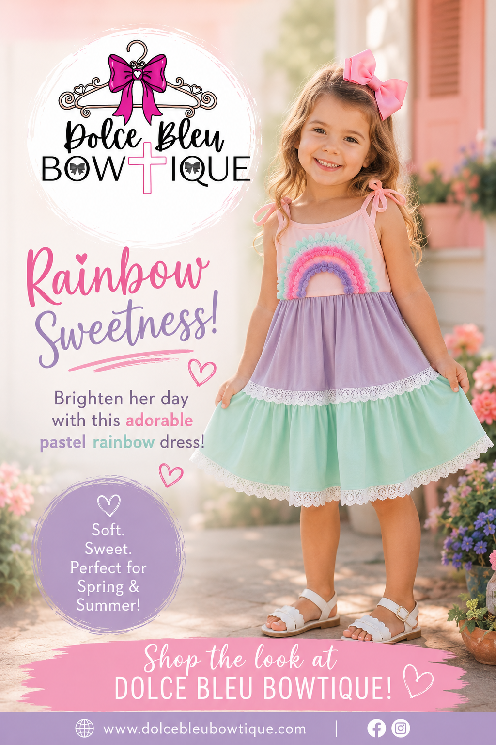 Pastel Ruffled Rainbow Dress
