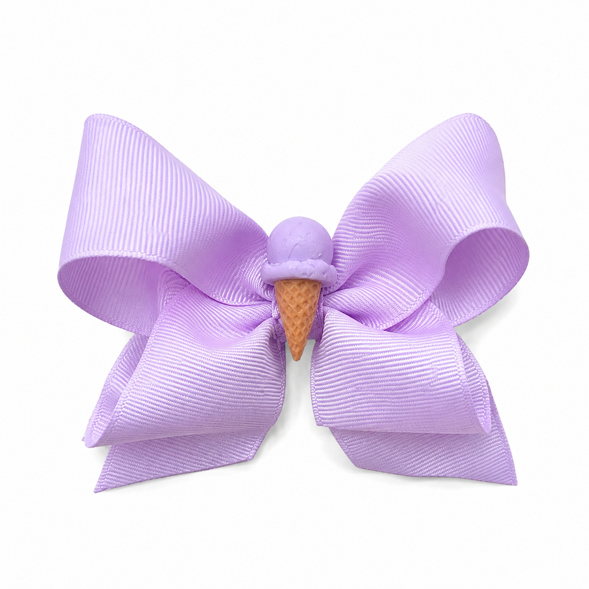 Ice Cream Cone Hair Bows – Single or Pigtail Pair