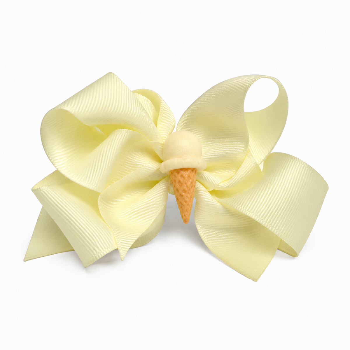 Ice Cream Cone Hair Bows – Single or Pigtail Pair