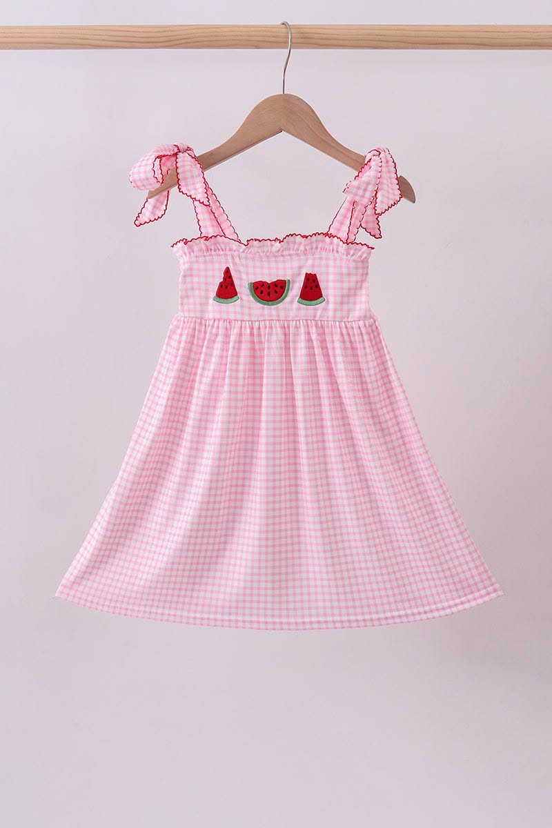 Watermelon Checkered Dress