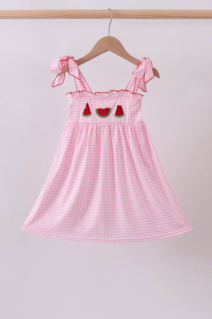 Watermelon Checkered Dress