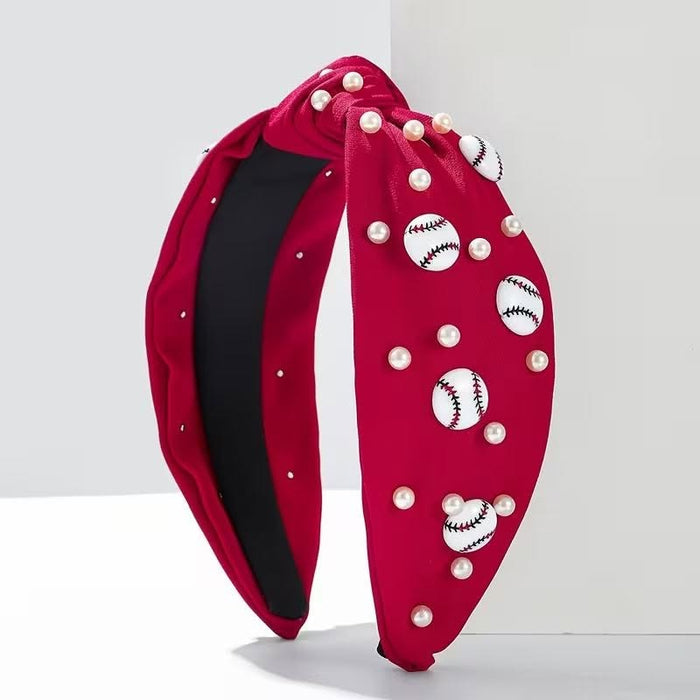 Baseball Pearl Headband