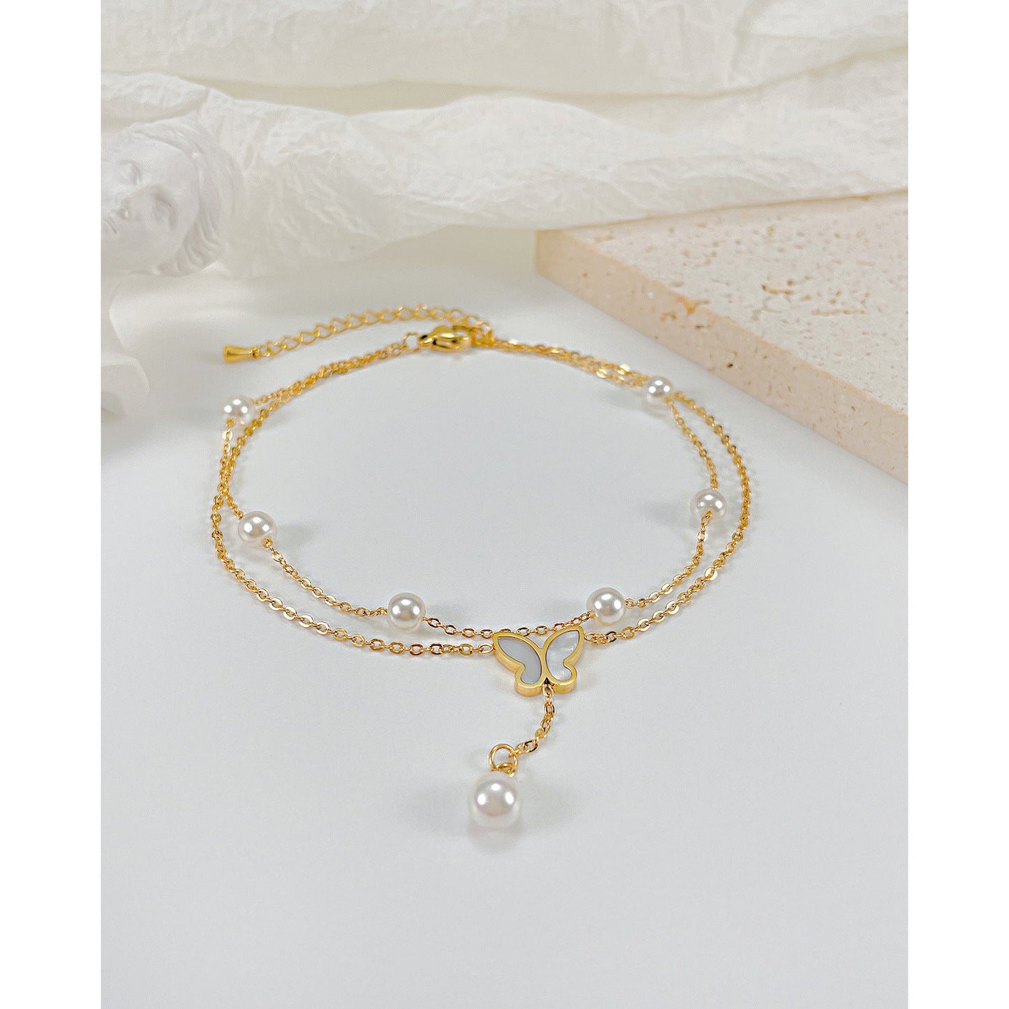 *Butterfly Pearl Anklet*