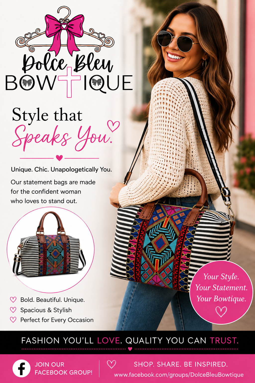 Convertible Tote Bag with Guitar Strap