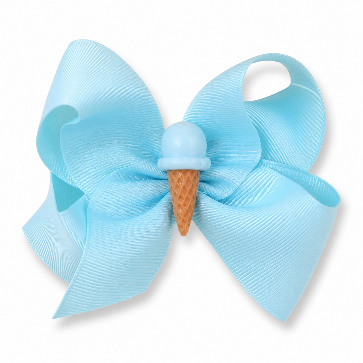 Ice Cream Cone Hair Bows – Single or Pigtail Pair