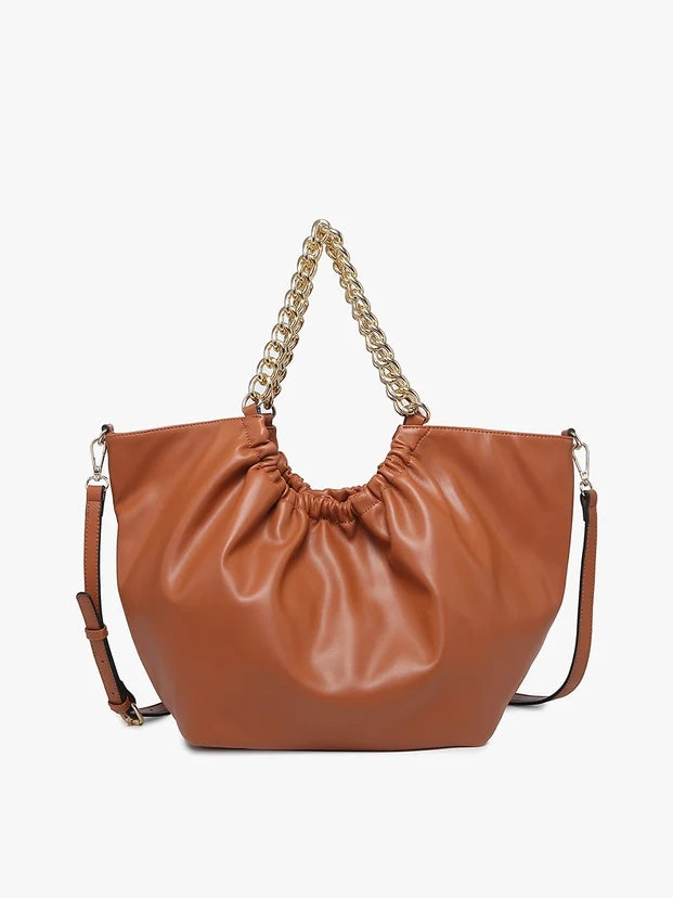 Slouchy Chain Shoulder Bag – Brown or Black