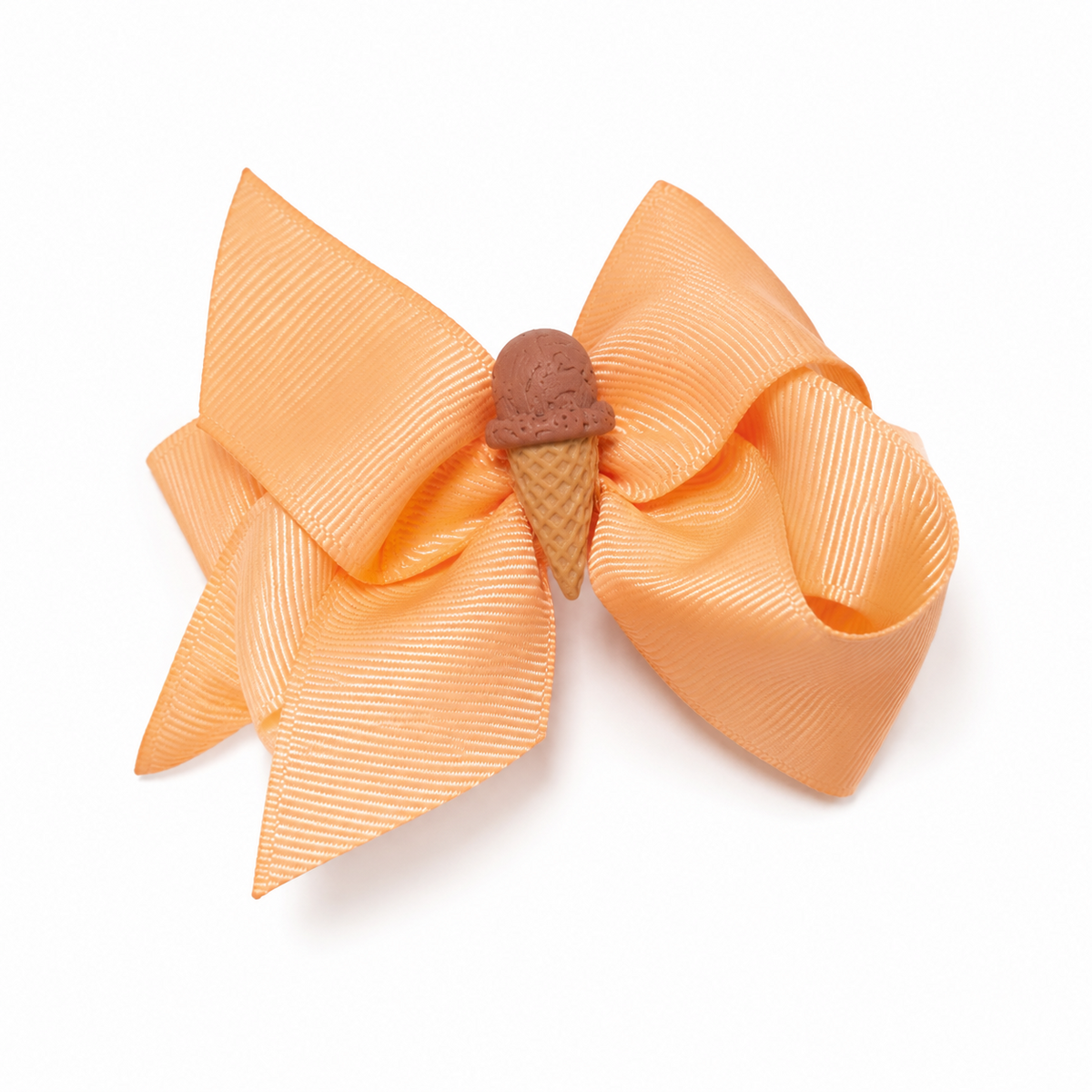 Ice Cream Cone Hair Bows – Single or Pigtail Pair