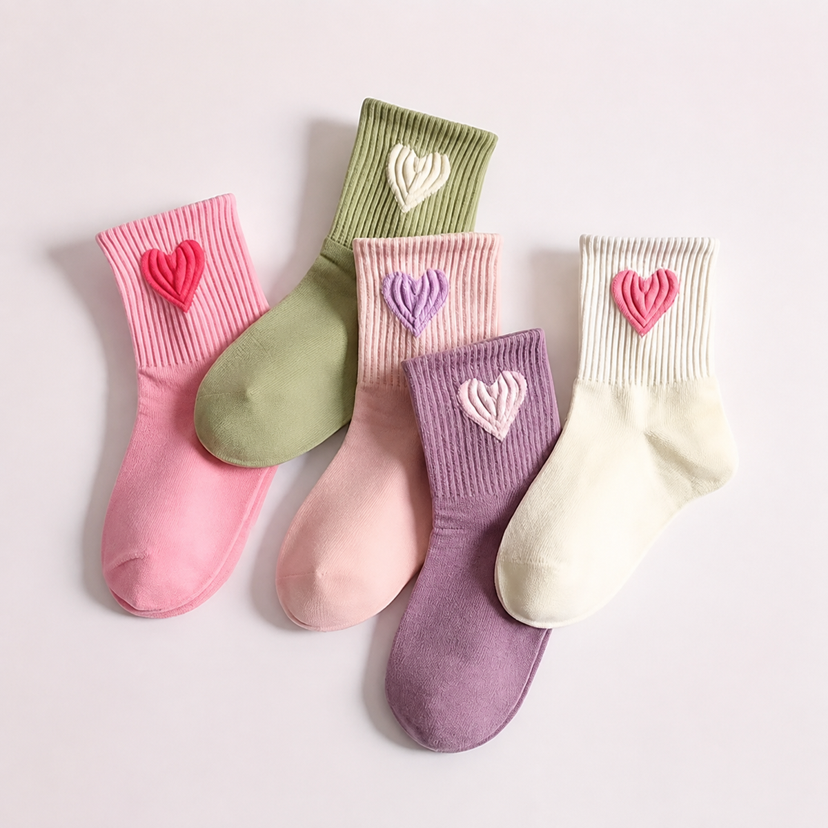 Heart Logo Girls’ Socks – Preorder