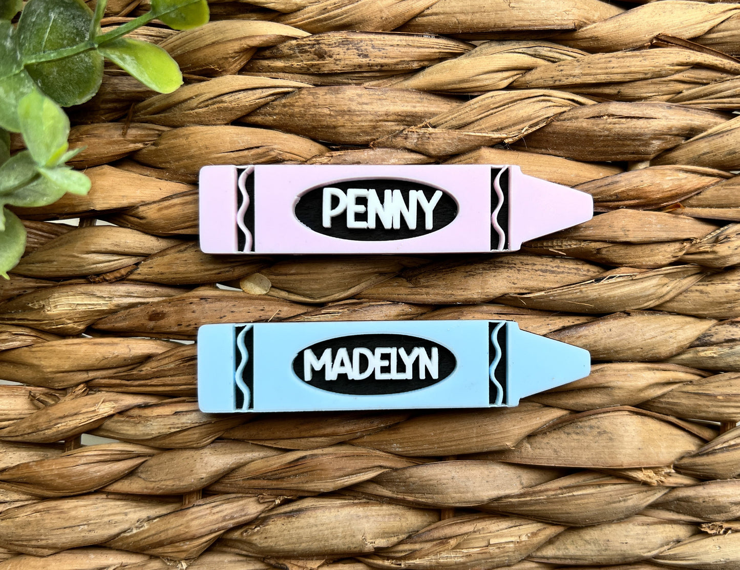 Personalized, Custom Crayon Hair clip