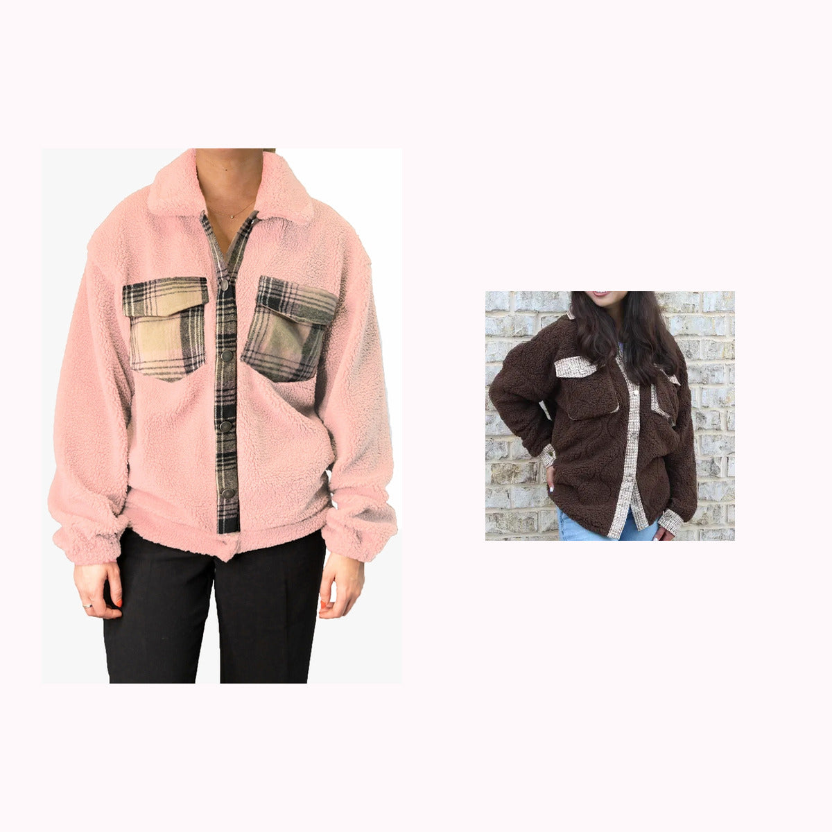 Plaid Accent Shacket – Including Plus Size!