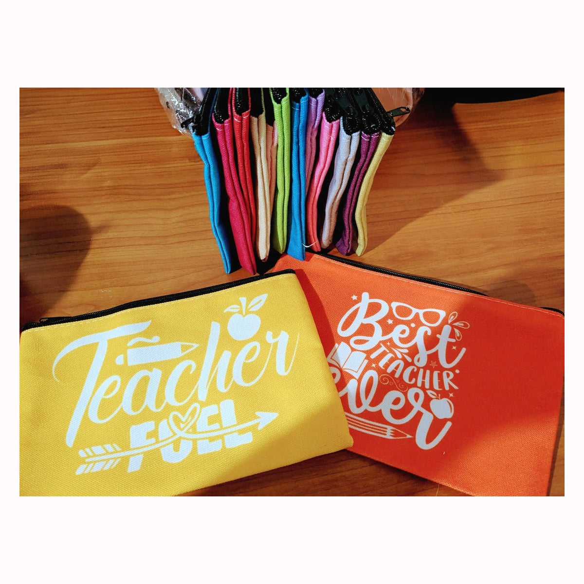 Gift for Teachers - Best Teacher Ever Gift Caddy – Cup, Crocheted Bouquet & Accessories